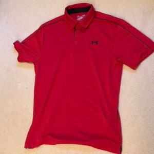 Under Armor Red Dri fit collar shirt